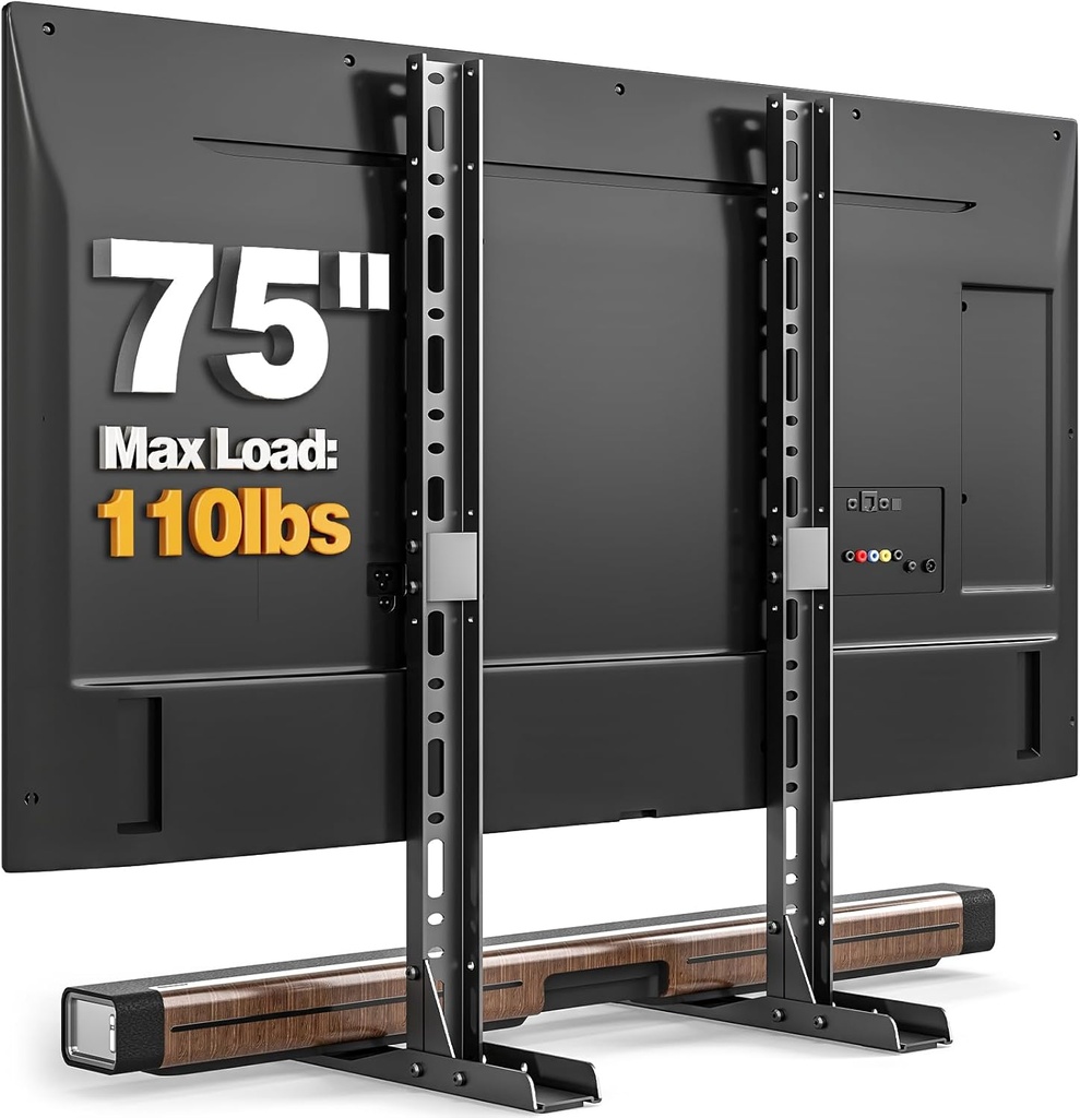TAVR Universal Table Top TV Stand Mount, TV Legs for Most 20-75 Inch TVs, Replacement TV Feet with Great Load-Bearing Holds up to 110 lbs, TV Stands Base with Cable Management, Max VESA 800x600 mm
