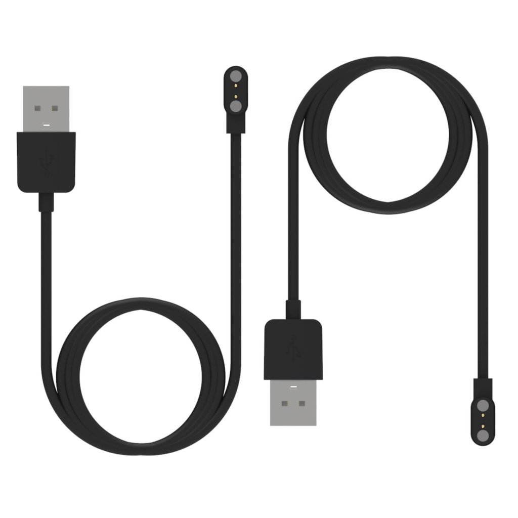 Replacement Charger Cable Intended for PTHTECHUS Smart Watch Charger S7 S8 S9 S1 S2 S12, GT88 G3 KW18 Y3 KW88 GT68 1.6ft USB Portable Magnetic Charging Cord Cable (Black&Black)