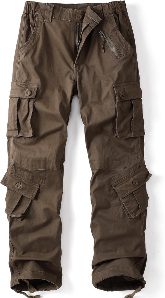 AKHlKING Women's Cargo Pants Work Camo Cotton Casual Combat Wild Outdoor Ripstop Trousers with 8 Pockets
