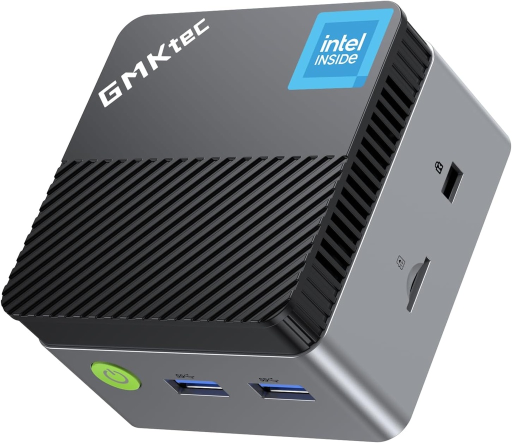 GMKtec Mini PC Intel N97 (Turbo 3.60GHz) Micro Desktop Computer 12GB DDR5 256GB SSD for Business, School, Office, Pocket Mini Computers Nucbox G5