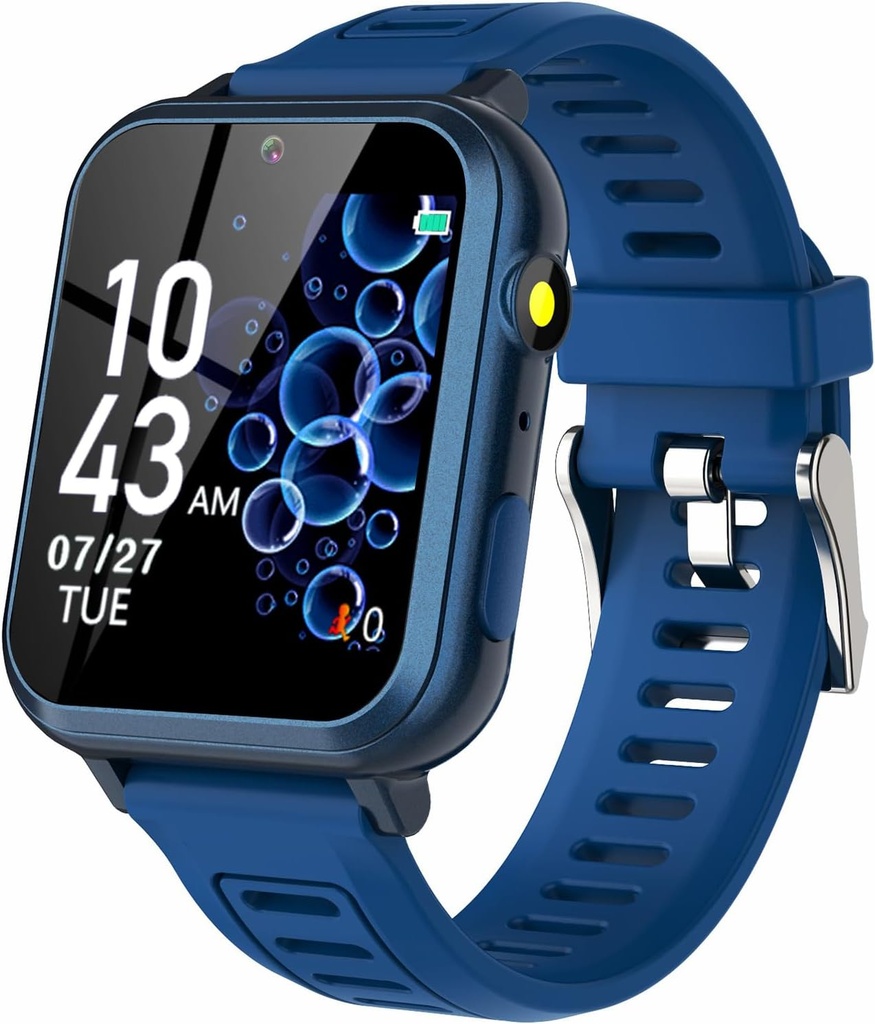 Smart Watch for Kids with 24 Puzzle Games HD Touch Screen Camera Video Music Player Pedometer Alarm Clock Flashlight 12/24 hr Kids Watches Gift for 4-12 Year Old Boys Girls Toys for Kid