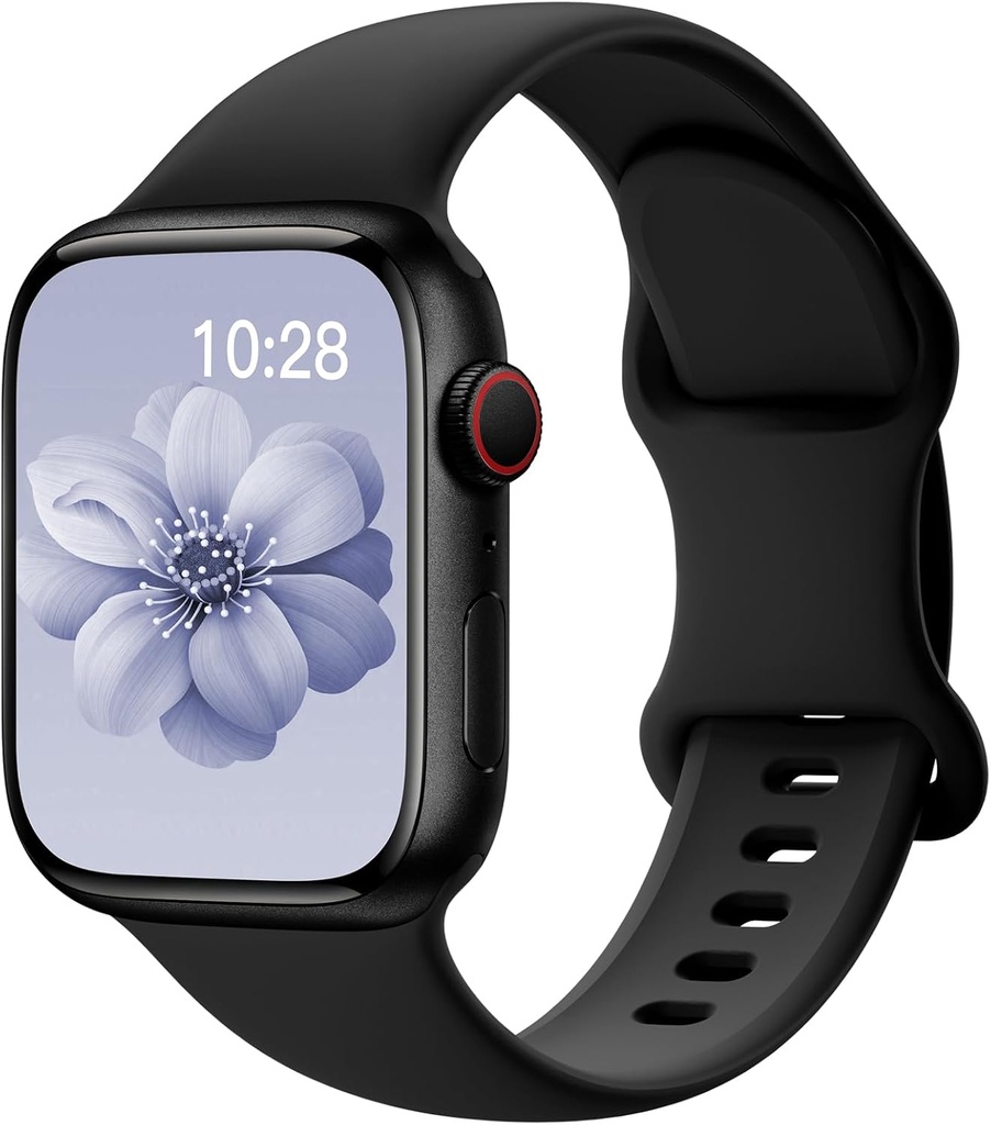 Sport Silicone Band Compatible with Apple Watch Bands 40mm 38mm 41mm 44mm 45mm 42mm 49mm Women Men,Soft Wristband Waterproof Replacement Sport Strap for iWatch Bands Series 9 8 7 6 5 4 3 2 1 SE Ultra