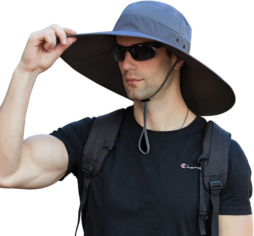 Leotruny Super Wide Brim Bucket Hat UPF50+ Waterproof Sun Hat for Fishing Hiking Camping