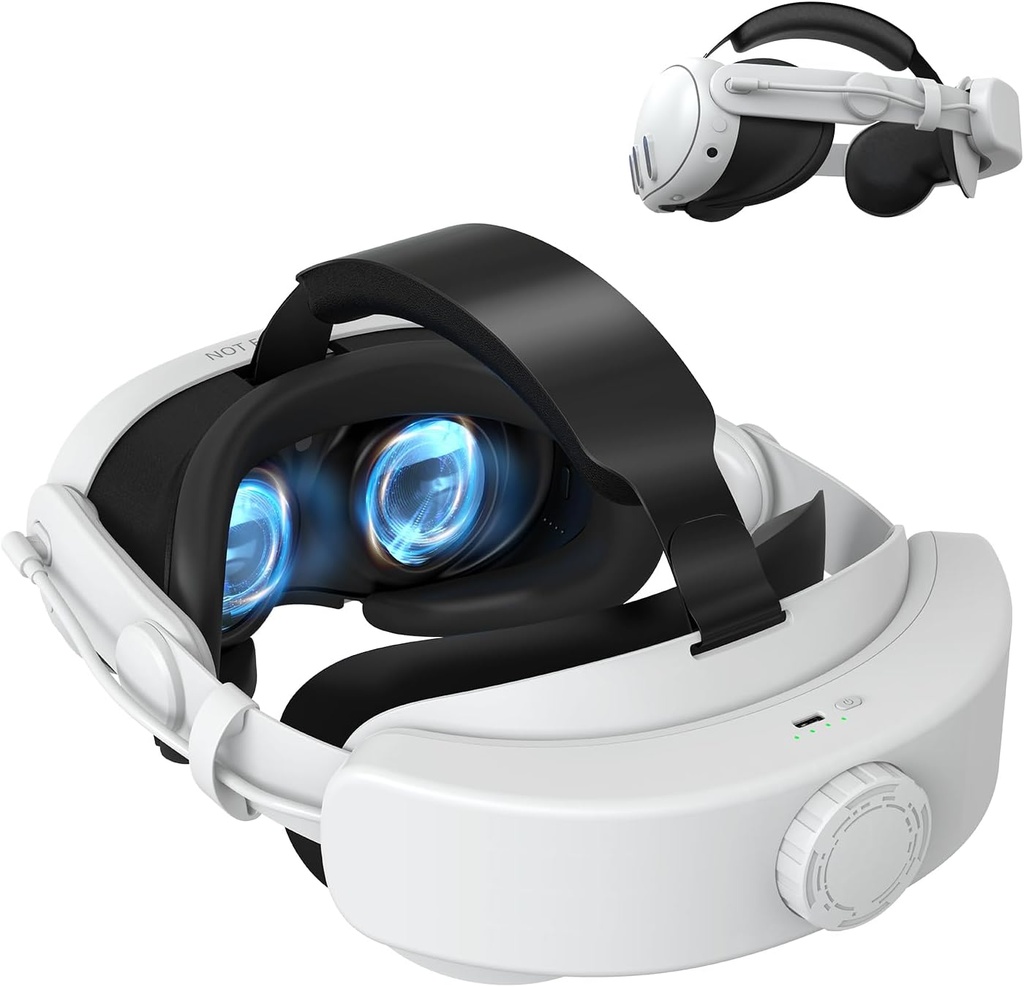 Head Strap with Battery for Meta/Oculus Quest 3,Adjustable Elite Strap Replacement Accessories for Oculus/Meta Quest 3
