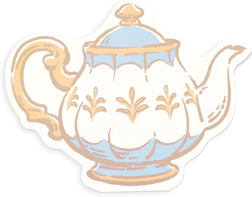 Steel Mill & Co Teapot Shaped Notepad, Die-Cut Note Pad with 82 Sheets, Cute Stationery for Tea Lovers, Fun Office Supplies (Teapot)