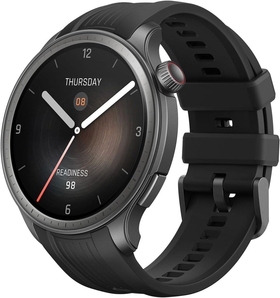 Amazfit Balance Smart Watch 46mm with Fitness Tracker, Body Composition & Health Analysis, Sleep Recovery, GPS, Amazon Alexa Built-In, Bluetooth Calling, Fitness Watch for Android iPhone, Black