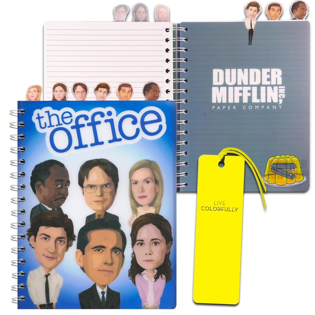 Screen Legends The Office Journal Set for Teens - Bundle of The Office Dunder Mifflin Poly Tab Journal, & More | Stationery Set for Adults | Office Supplies