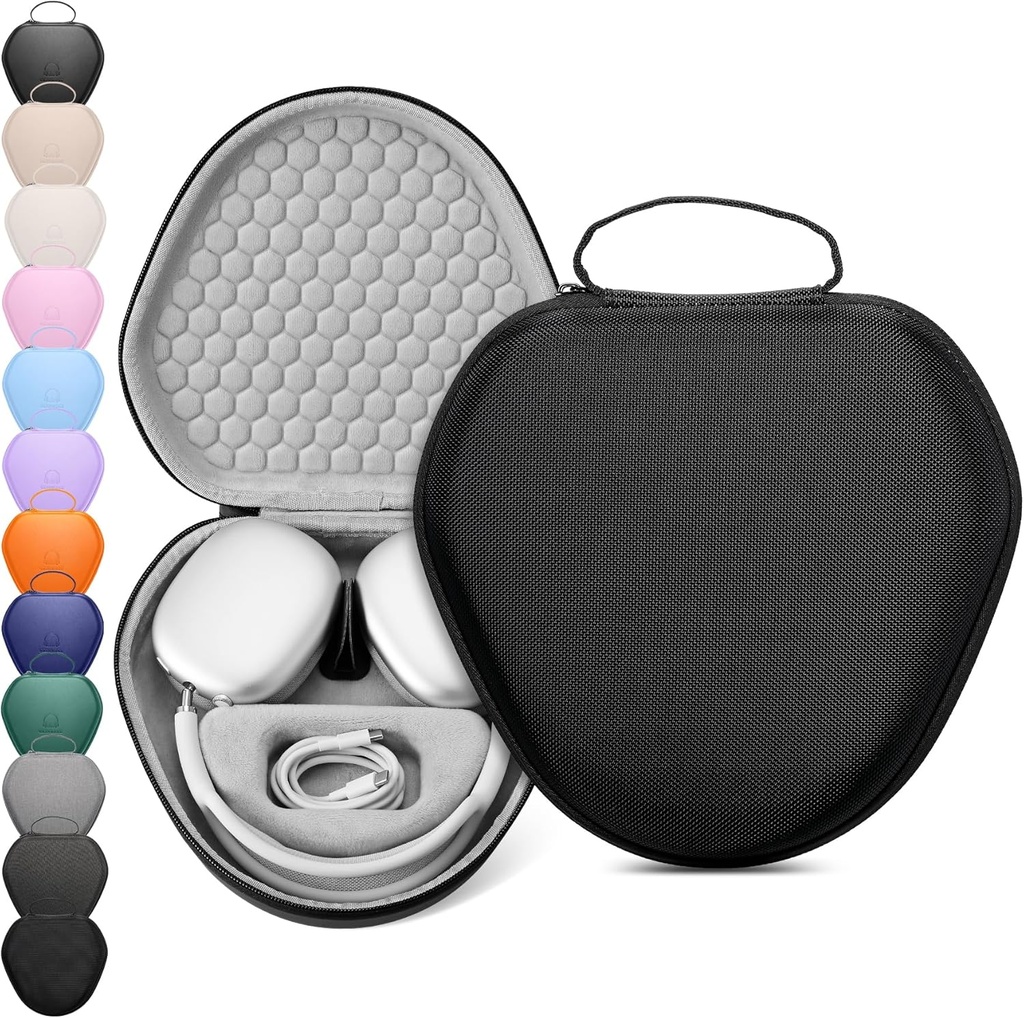 for Airpods Max Case Cover,Smart Cases with Sleep Mode Made by Air pods,Compatible with Apple AirPods Max,Protective Carry Travel Cover AirPod Pro Max Case,Headphone,Dark Grey+Grey