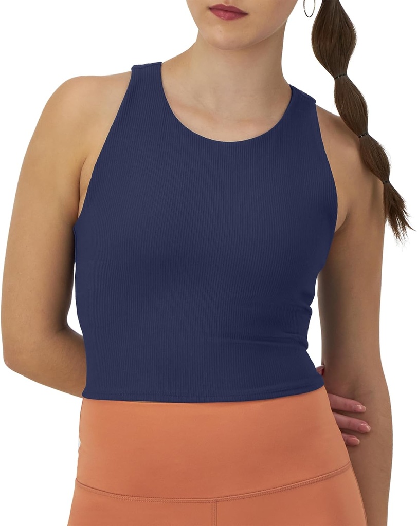 Champion Women's Crop Top, Soft Touch, Moisture Wicking, Ribbed Cropped Top for Women