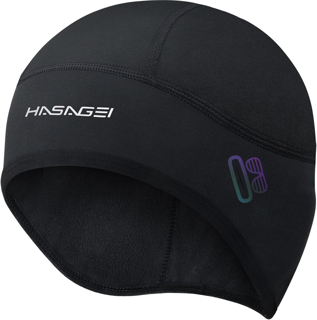 HASAGEI Winter Thermal Skull Cap for Men Windproof Helmet Liner with Full Ear Coverage & Eyewear Slots, Cycling Motorcycle