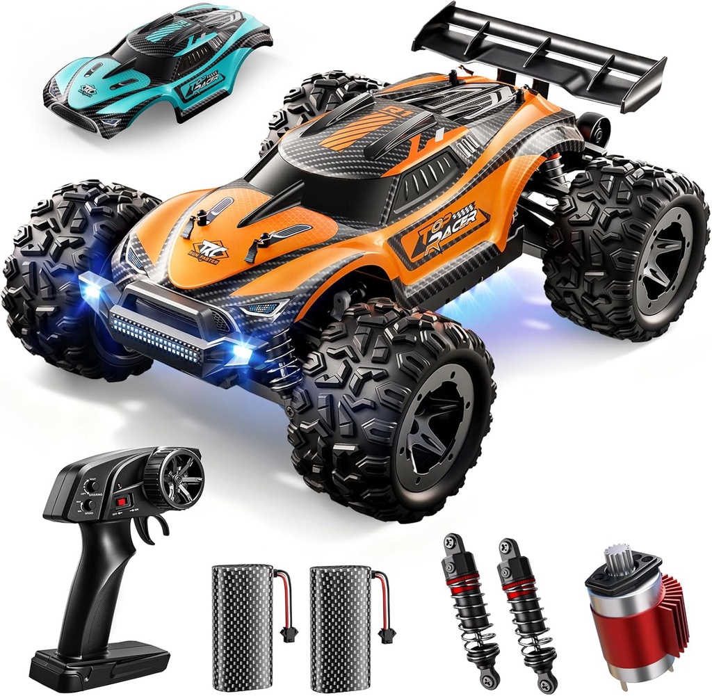 1:18 Fast RC Cars for Adults - 38+ KPH Off Road Remote Control Car - High Speed RC Monster Truck 4x4 All Terrain