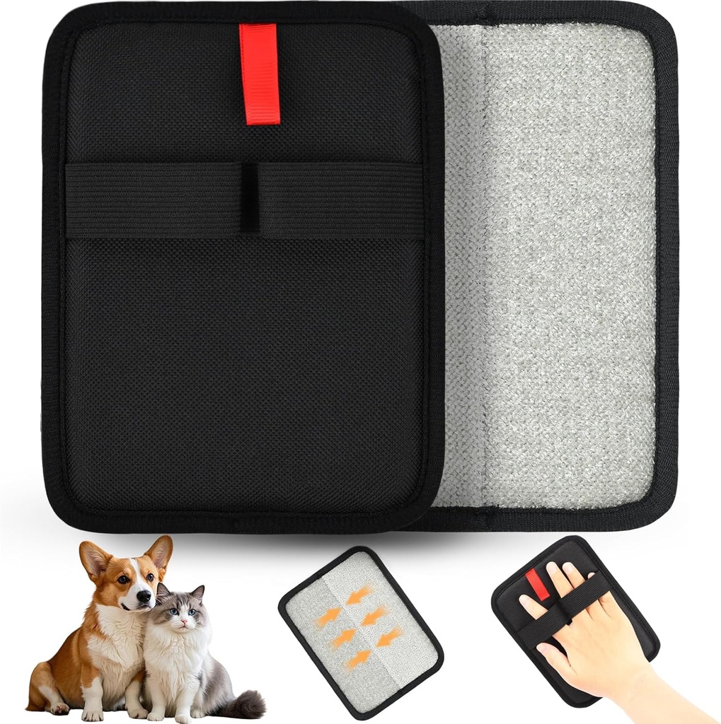 Pet Hair Removal Gloves for Cats & Dogs, Efficient Pet Hair Remover Electrostatic Glove, Reusable Pet Grooming Gloves Brush Tool for Furniture, Couch, Carpet, Clothing & Bed Sheets