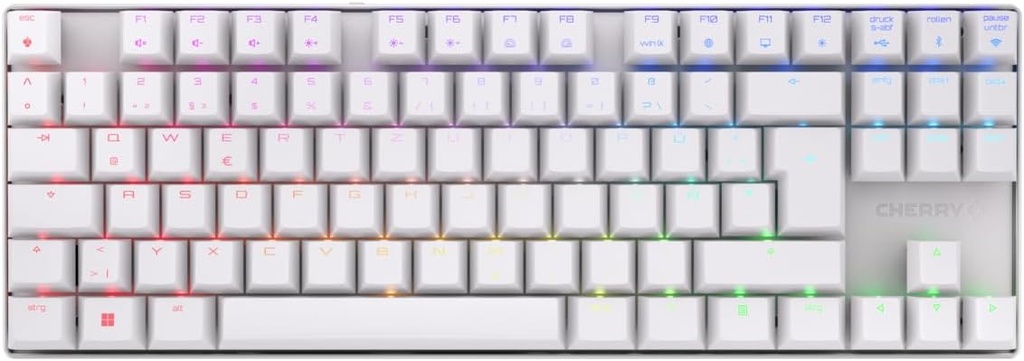 Cherry MX 8.2 TKL Wireless Mechanical Gaming Keyboard. (White, MX2A Brown Switch)