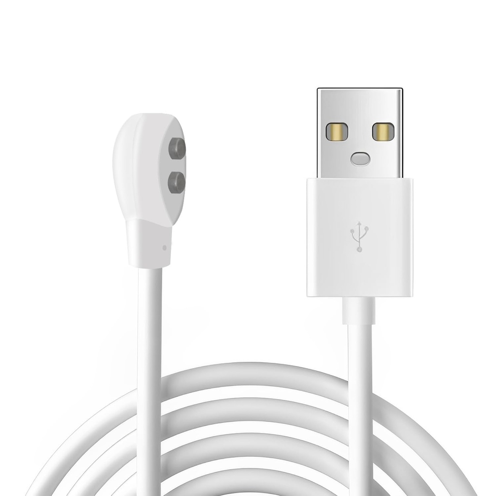 6mm Magnetic USB DC Charger Cable, 2.7ft Replacement Oval Base Charging Cord for Rechargeable Toys, Massagers, Electric Toothbrushes,Children's Watches, Dog Trainer, Facial Cleanser